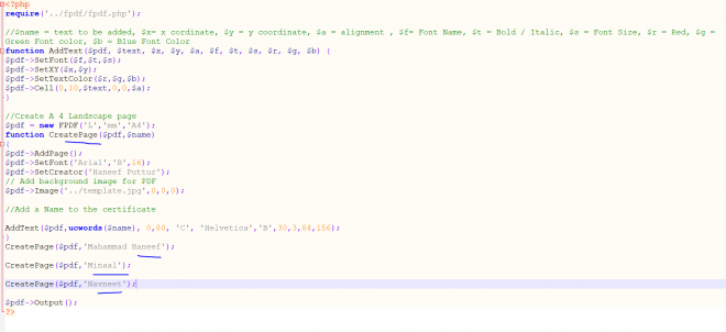 Create Event Certificates using PHP - Haneef Puttur